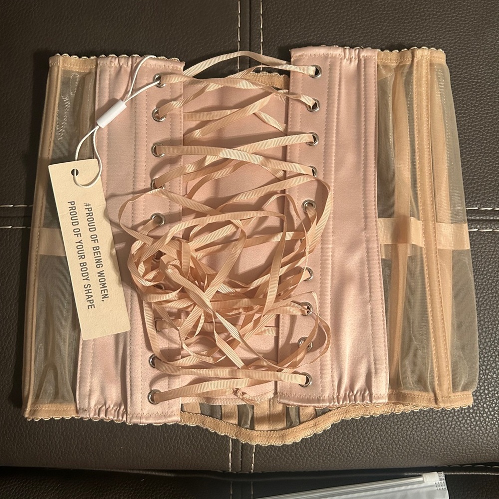 Women’s Nude Lace-Up Waist Trainer Corset - Shapewear